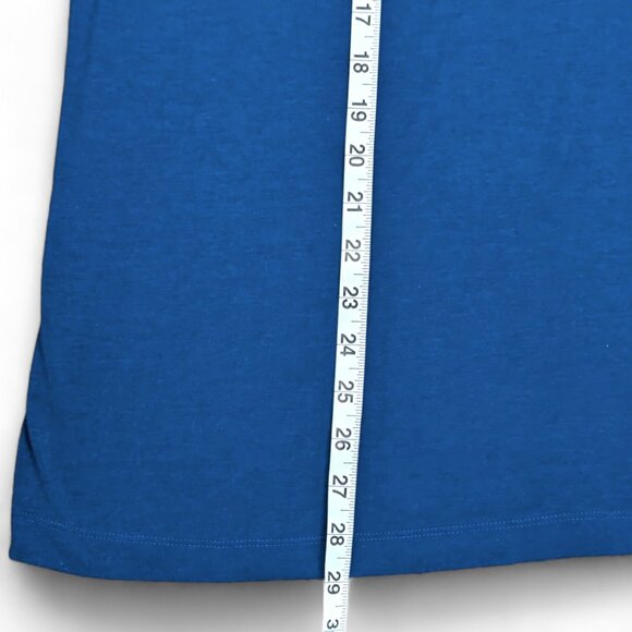 Lane Bryant Top Short Sleeve Cowl Neck Blouse Stretch Blue Womens Plus 22 / 24 - Picture 11 of 11